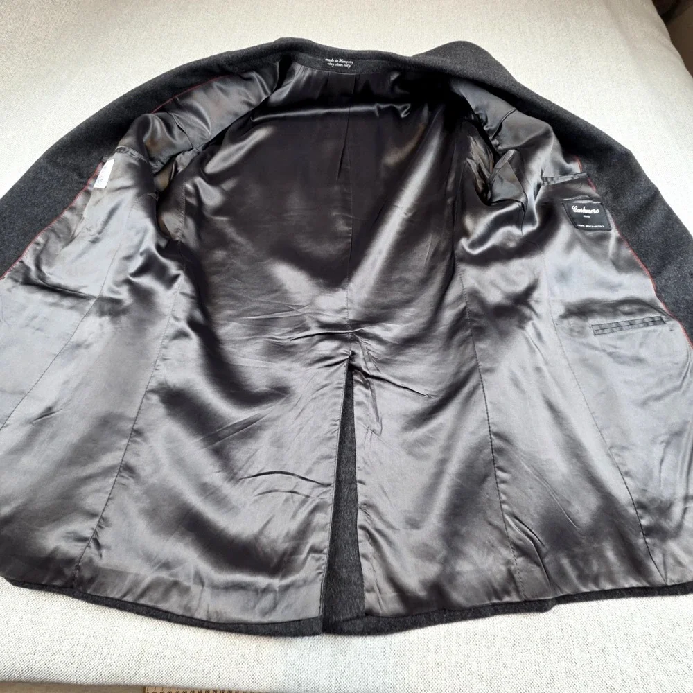 J.G. Hook‎ Cashmere Blend Blazer Men's 42R Charcoal Gray Jacket Old Money Preppy